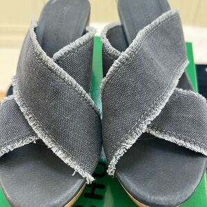 Chocolat Blu Denim and cork Wedge